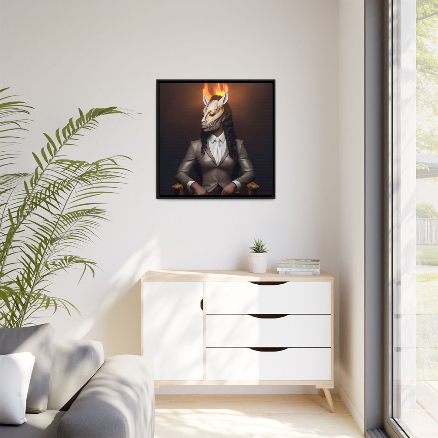 Mystical Gothic Horsewoman - Enchanting Digital Canvas Print