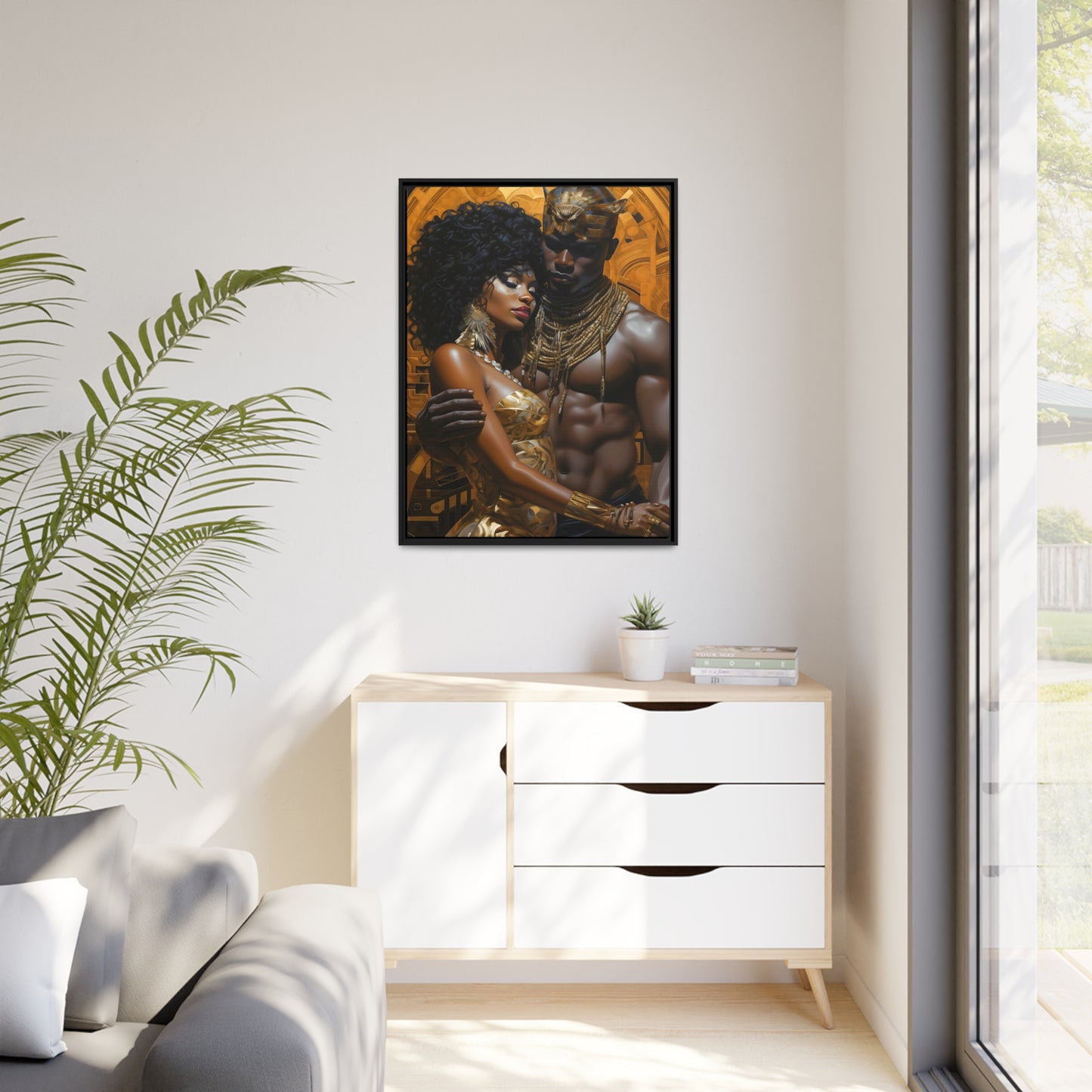 Ancient Gold - Matte Canvas, Black Frame - Owndigiart