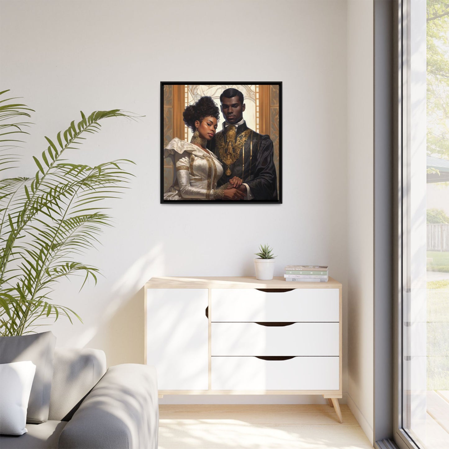 Regal Futurism - Matte Canvas, Black Frame
