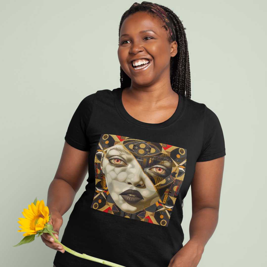 Futuristic Gaze 01 | Heavyweight Unisex Crewneck T-shirt - Owndigiart