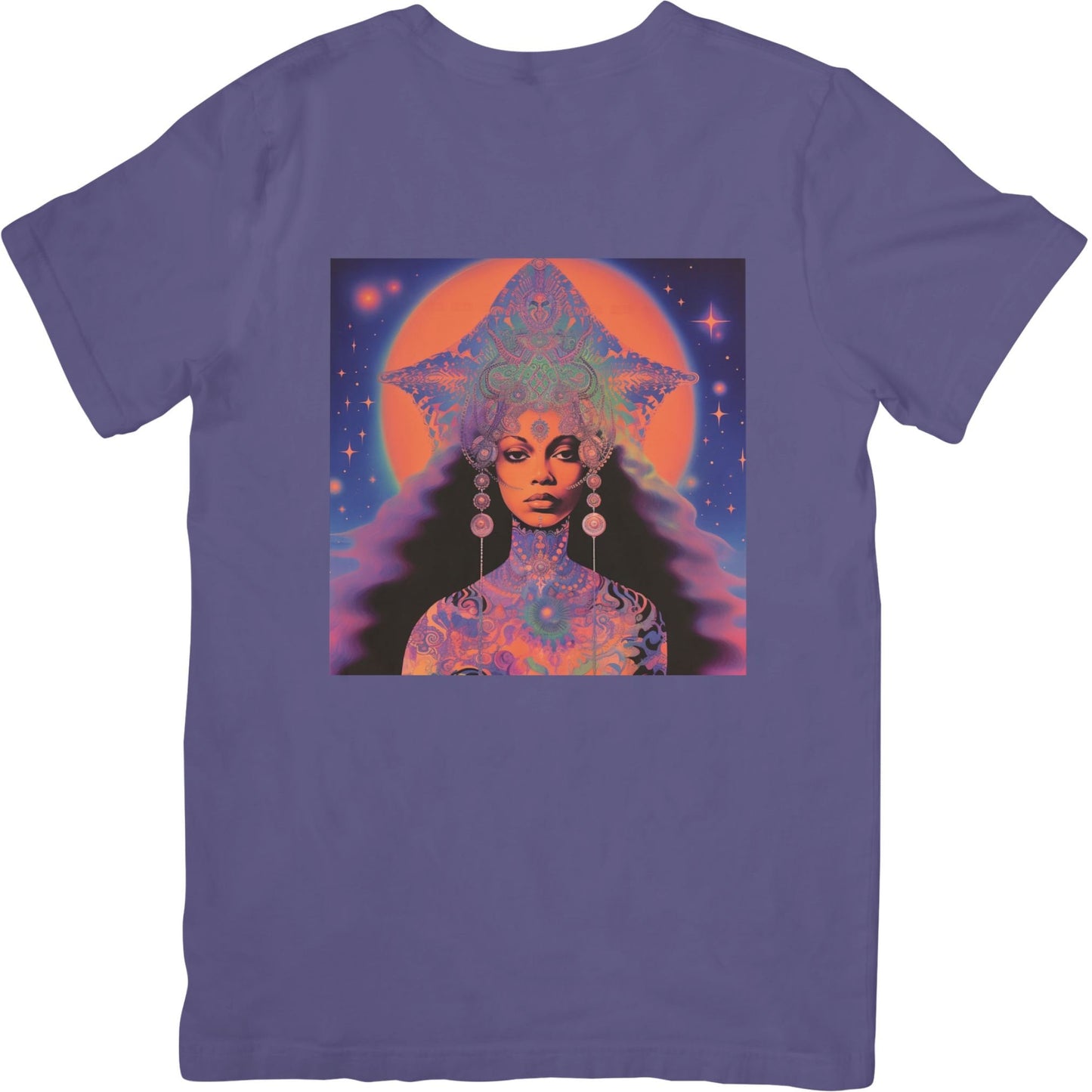 Retro Psychedelic Female Art - Digital Download Print - Retro - Black Art - T-shirt Art - Wall art - Poster Art - Owndigiart