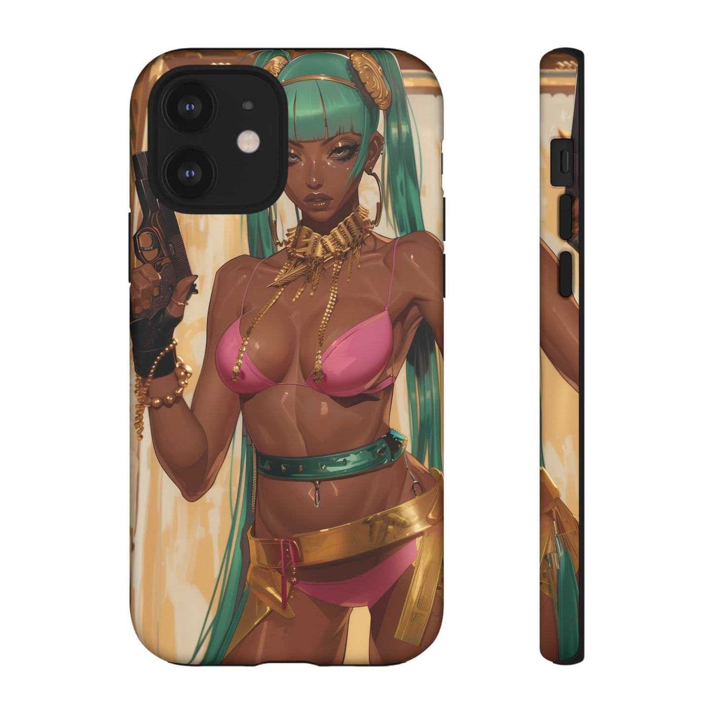 Urban Warrior Woman Gaming -  Bold and Edgy Street Art CoverStyle Digital Art | iPhone | Samsung | Tough Case