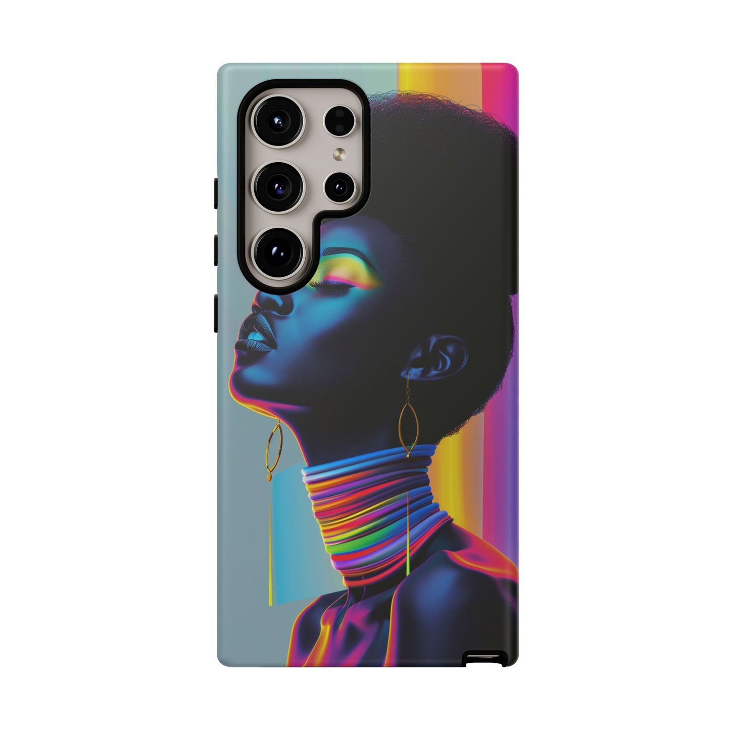 Neon Woman Phone Case - - Bold and Colorful Neon Design Cover | iPhone | Samsung | Google | Tough Case