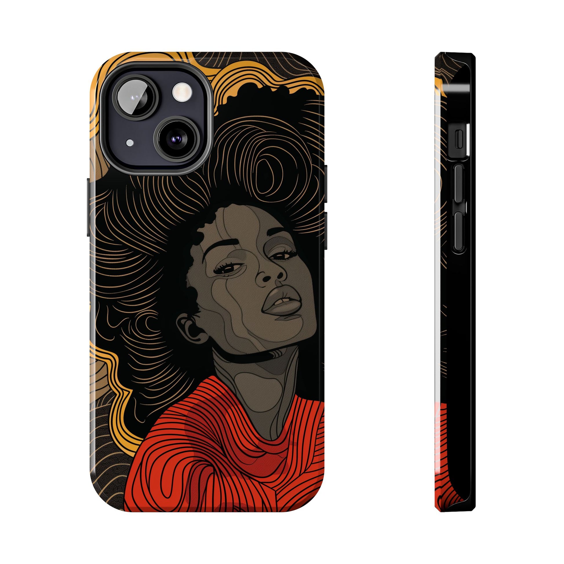 Afrocentric Phone Case - Radiant Queen Digital Print | iPhone | Samsung | Tough Phone Case - Owndigiart