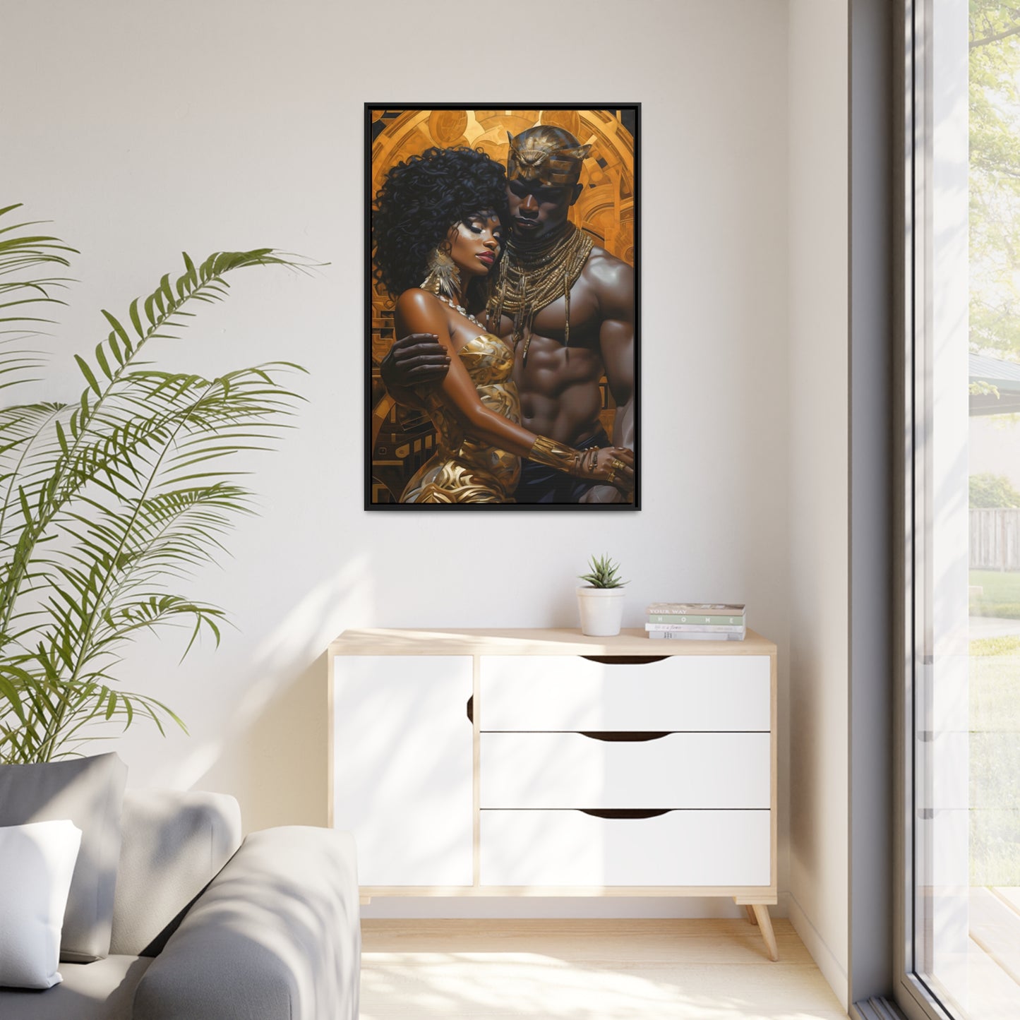 Ancient Gold - Matte Canvas, Black Frame