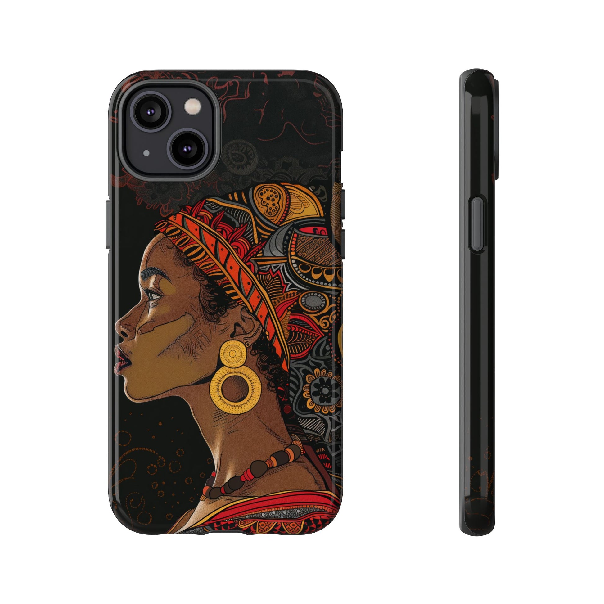 Afrocentric Phone Case - Radiant Queen Digital Art | iPhone | Samsung | Google | Tough Phone Case - Owndigiart