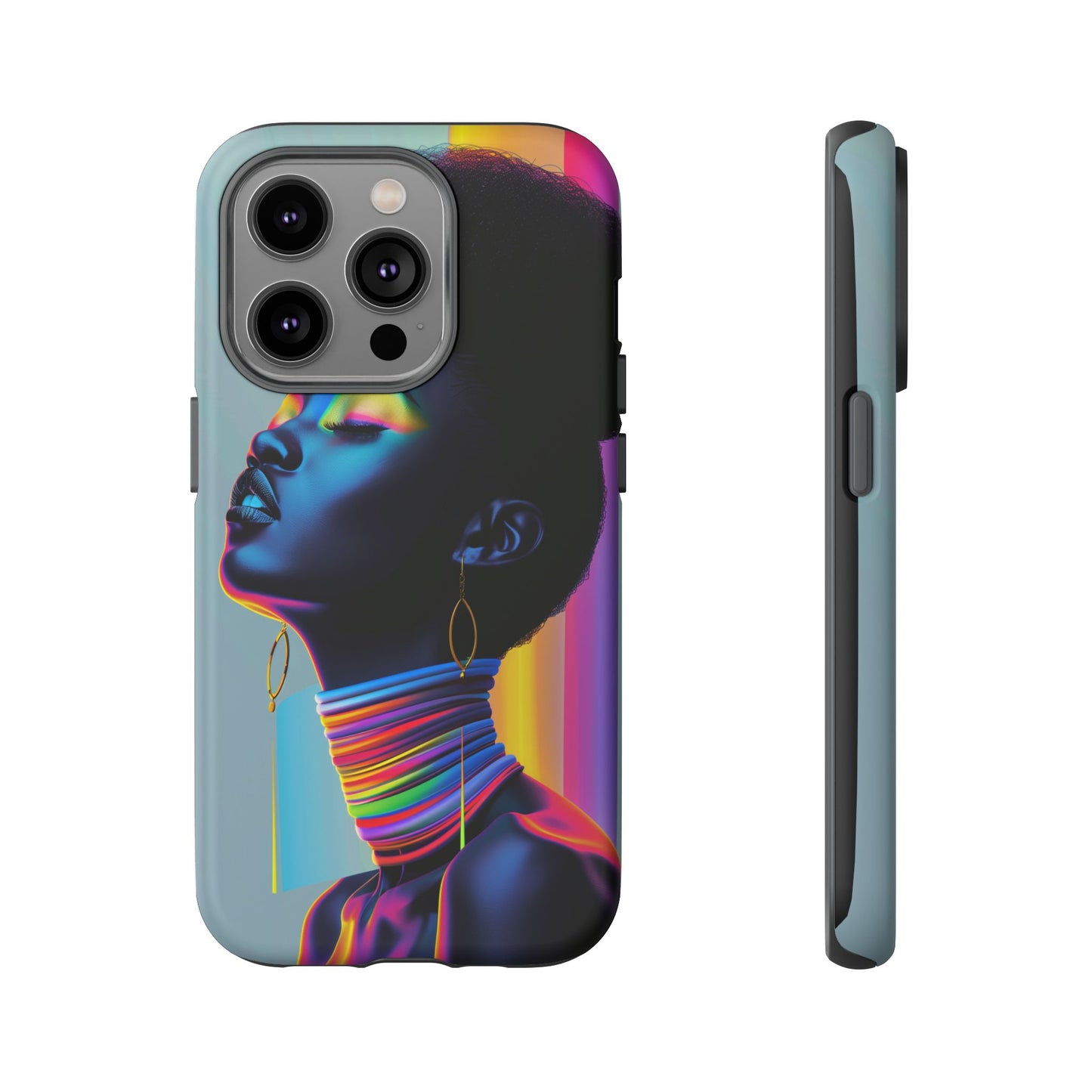 Neon Woman Phone Case - - Bold and Colorful Neon Design Cover | iPhone | Samsung | Google | Tough Case