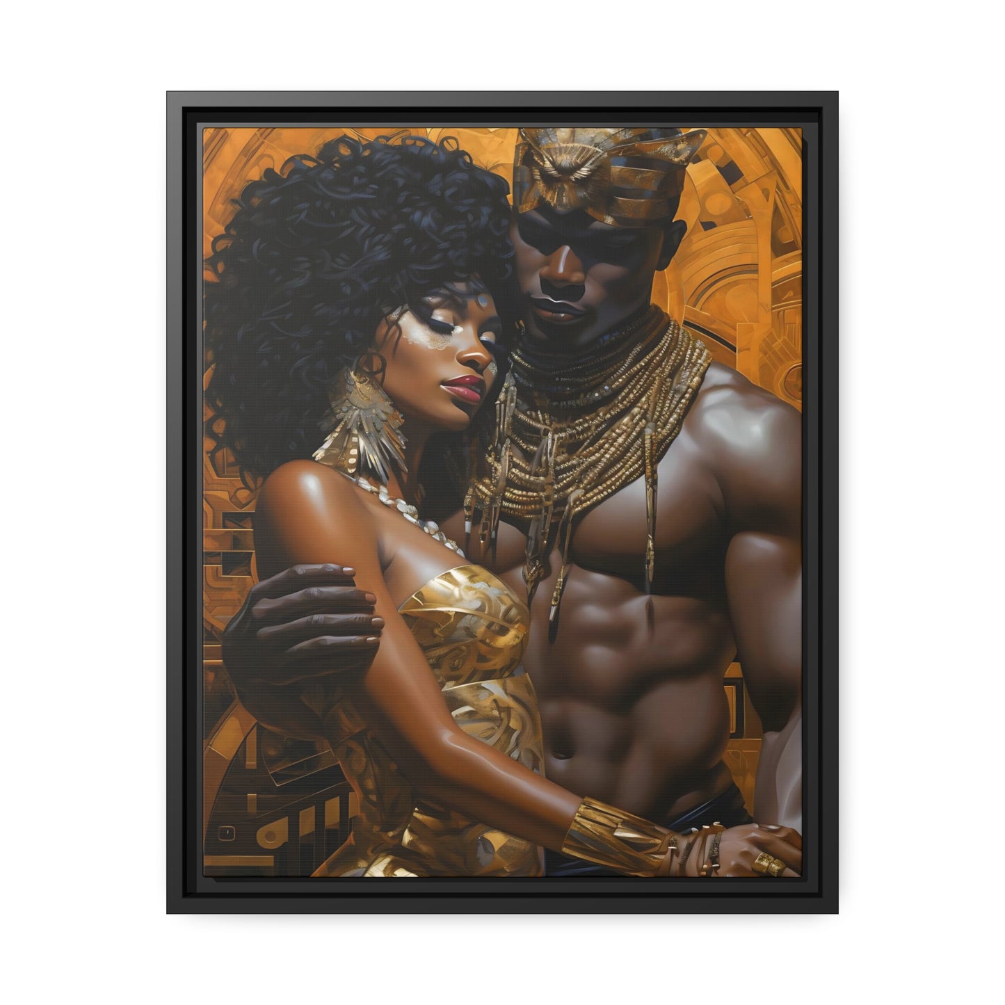 Ancient Gold - Matte Canvas, Black Frame