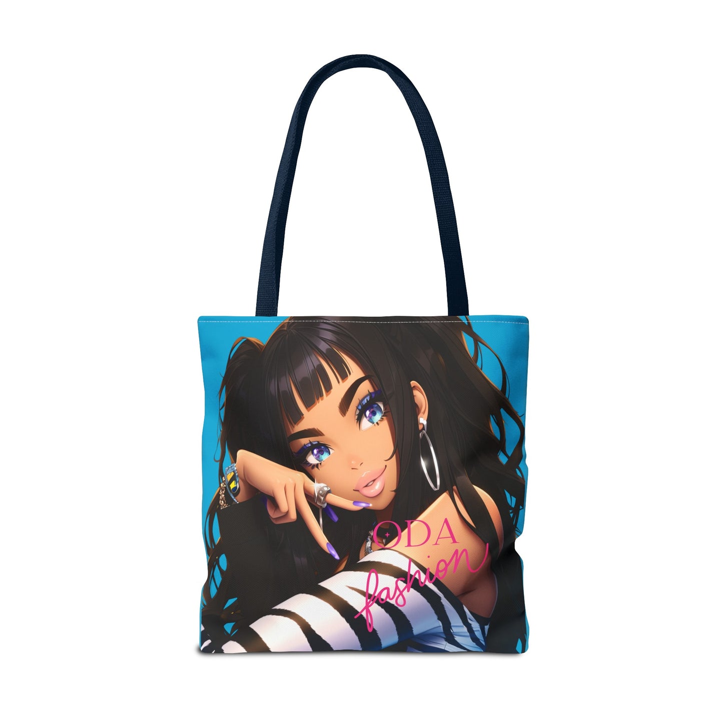 Trendy Fashion Accessory  - Young Urban Woman Cartoon Tote Bag  Tote Bag (AOP) - Unique Gift Idea