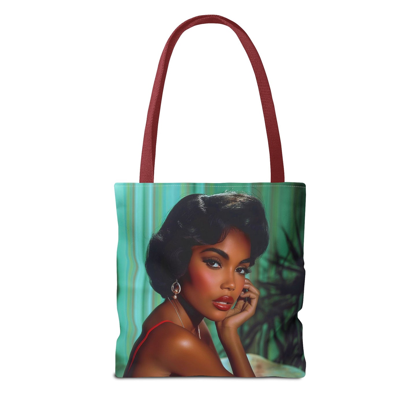 Chic Retro Style Woman Tote Bag  - Gift Ideas - Black Ai photo  - Black art - Fashionable Black Print Accessory