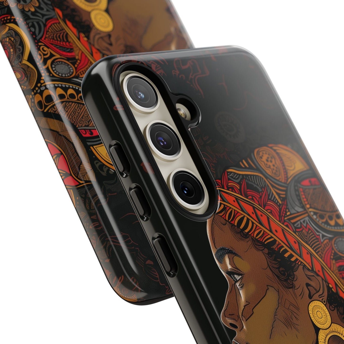 Afrocentric Woman Phone Case - Radiant Queen Digital Art - Bold and Beautiful Cover | iPhone | Samsung | Google | Tough Phone Case