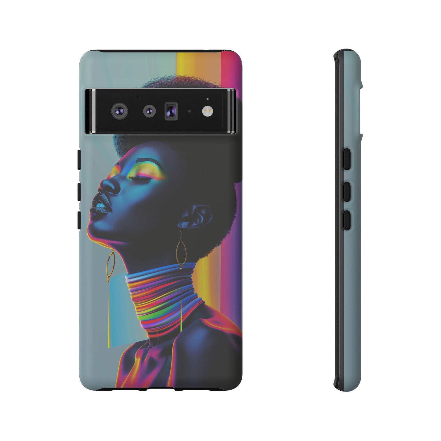 Neon Woman Phone Case - - Bold and Colorful Neon Design Cover | iPhone | Samsung | Google | Tough Case