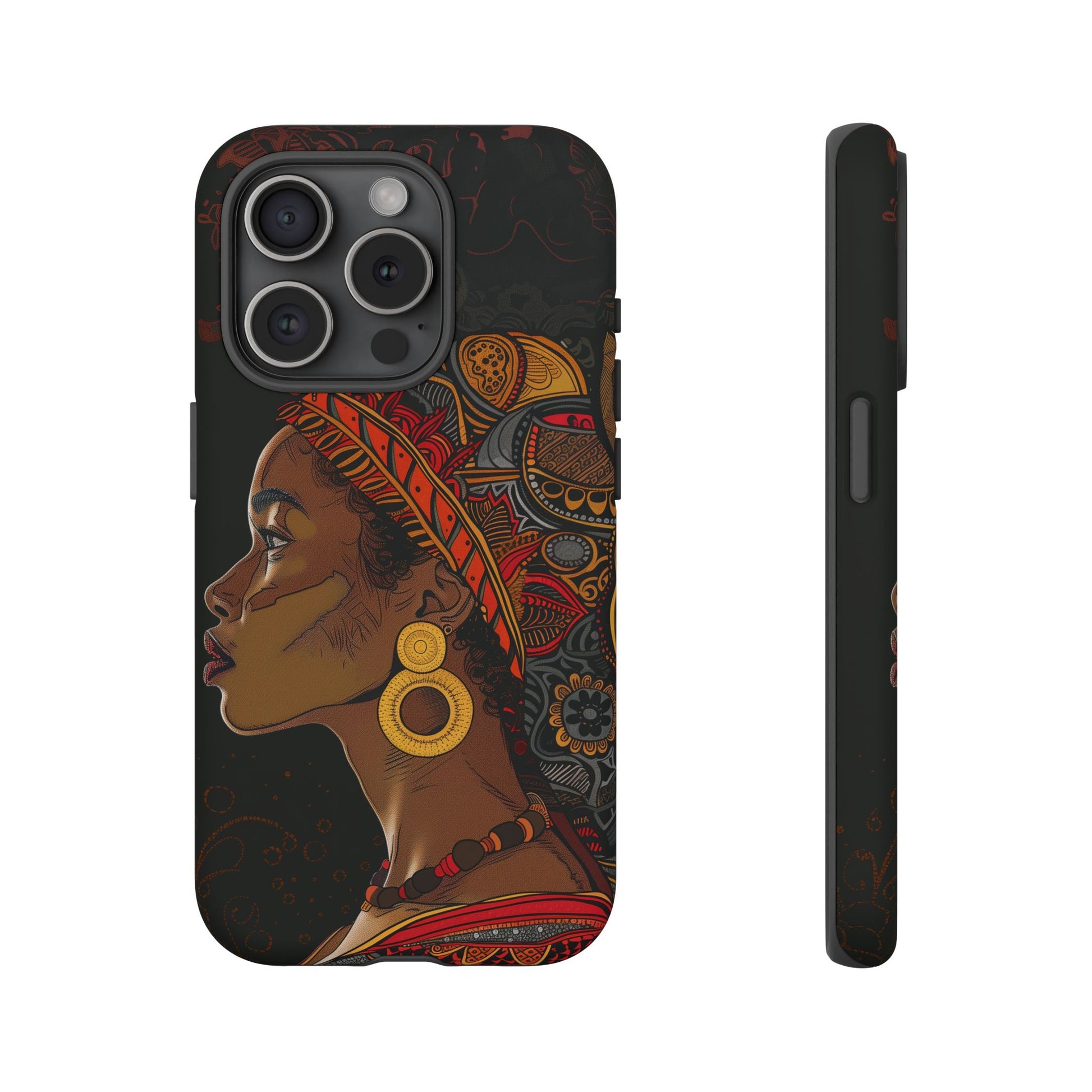 Afrocentric Phone Case - Radiant Queen Digital Art | iPhone | Samsung | Google | Tough Phone Case - Owndigiart