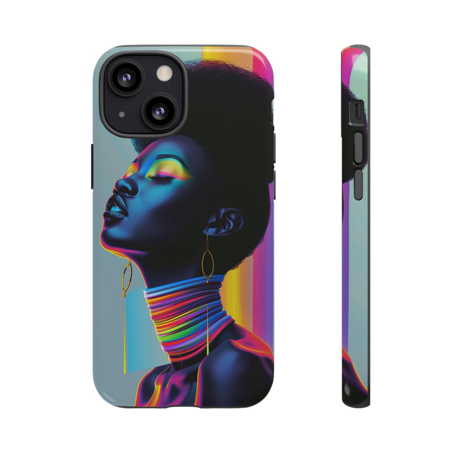 Neon Woman Phone Case - - Bold and Colorful Neon Design Cover | iPhone | Samsung | Google | Tough Case