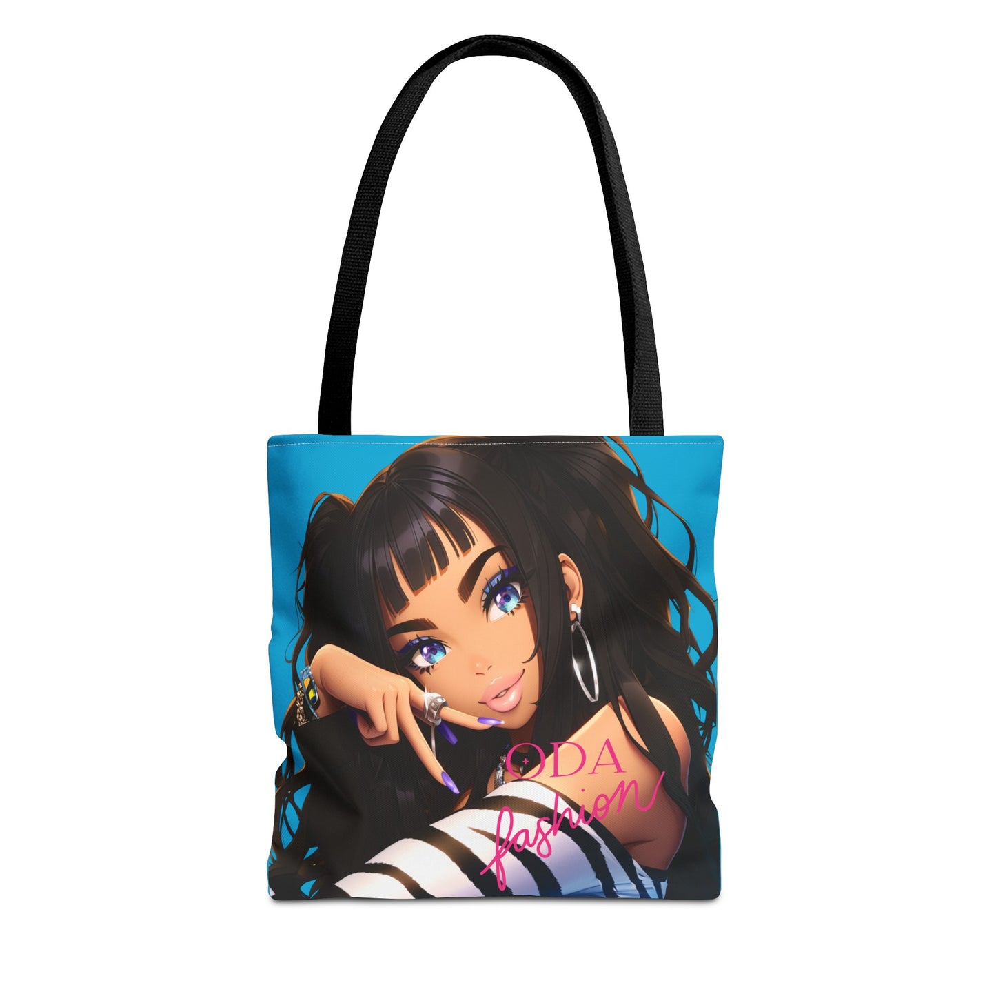 Trendy modeaccessoire - Jonge stedelijke vrouw Cartoon Tote Bag Tote Bag (AOP) - Uniek cadeau-idee