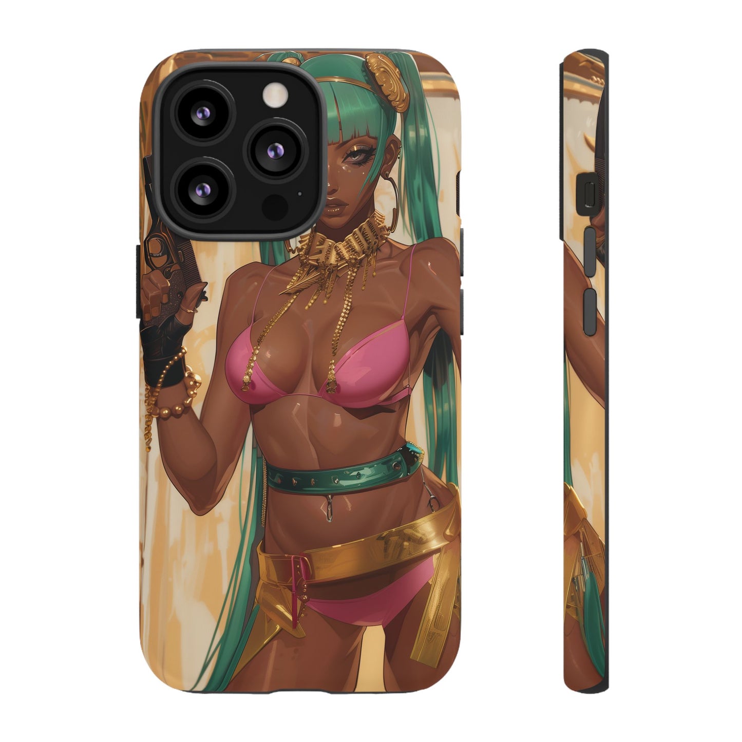 Urban Warrior Woman Gaming -  Bold and Edgy Street Art CoverStyle Digital Art | iPhone | Samsung | Tough Case