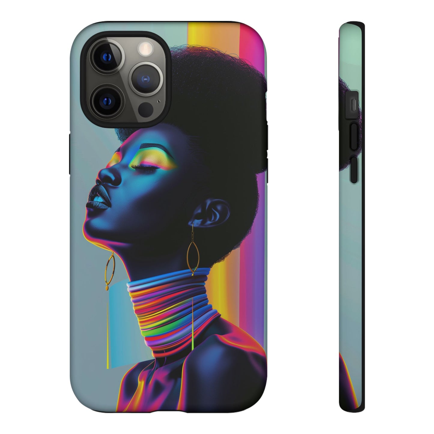 Neon Woman Phone Case - - Bold and Colorful Neon Design Cover | iPhone | Samsung | Google | Tough Case