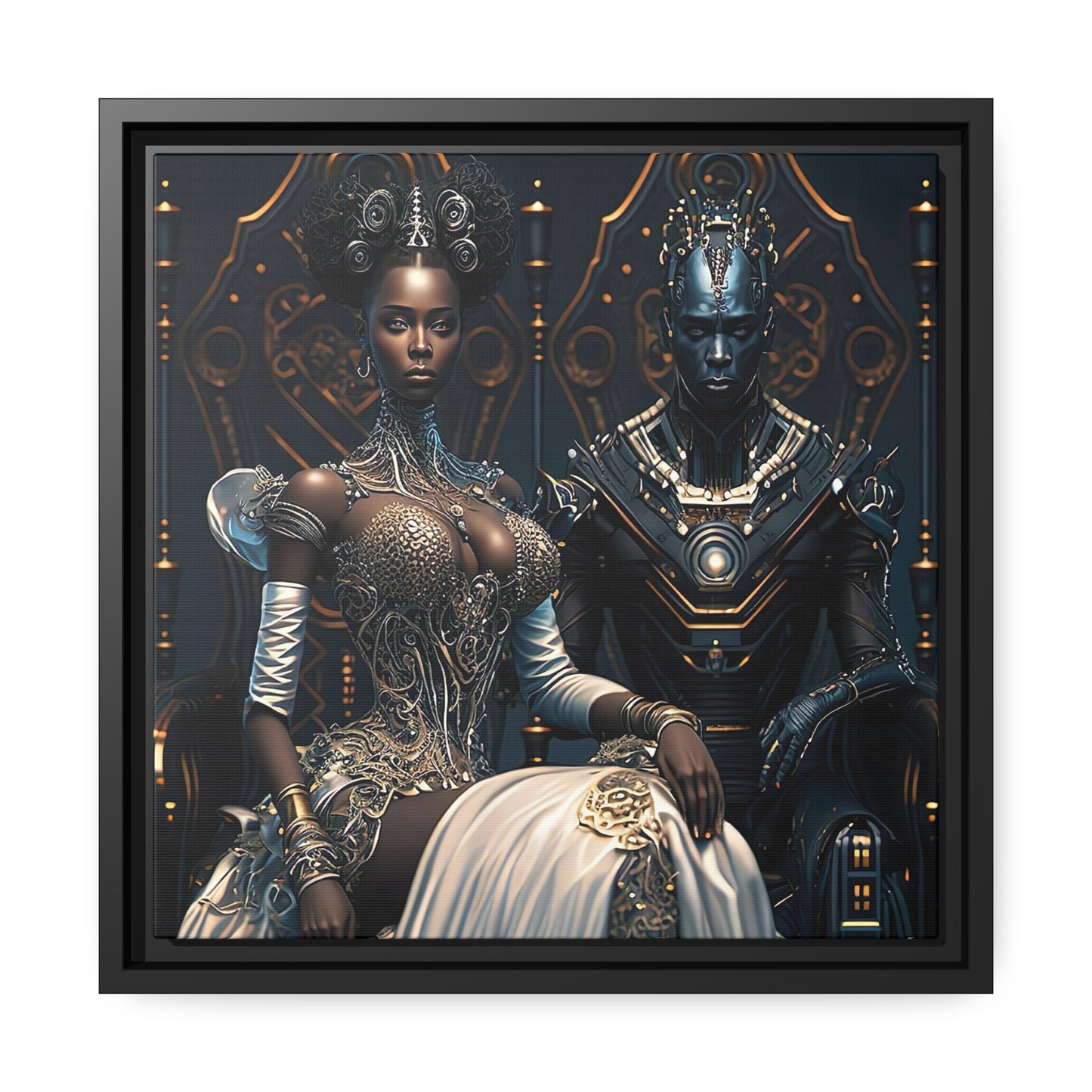 Black AI Opulence - Matte Canvas, Black Frame