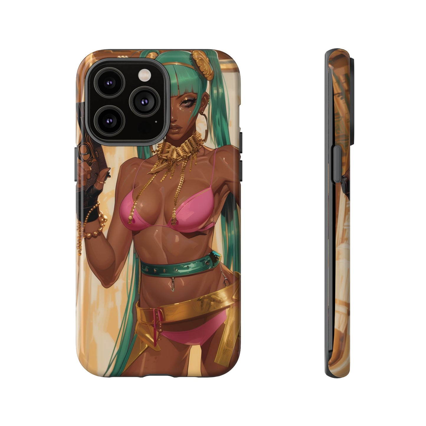 Urban Warrior Woman Gaming -  Bold and Edgy Street Art CoverStyle Digital Art | iPhone | Samsung | Tough Case