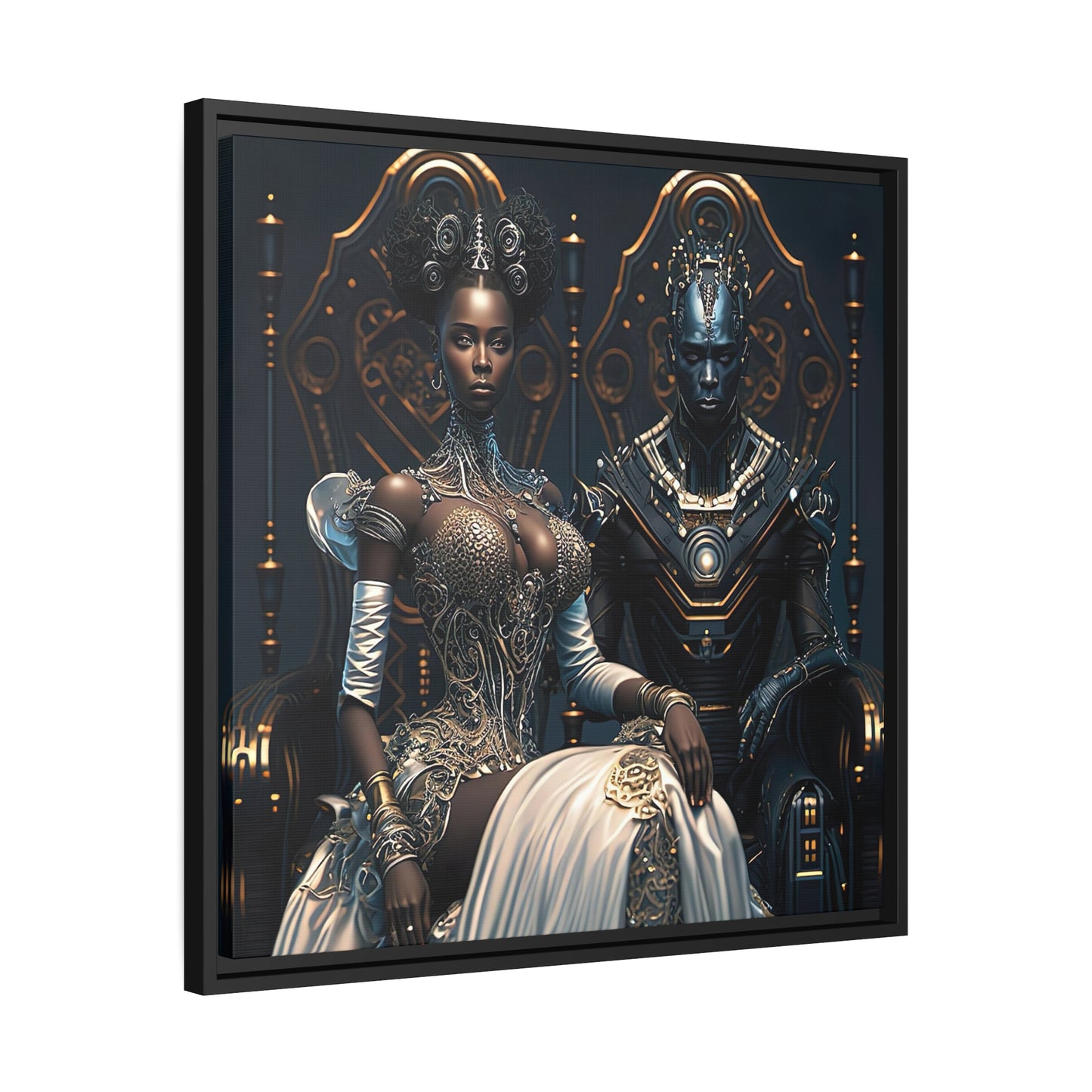 Black AI Opulence - Matte Canvas, Black Frame