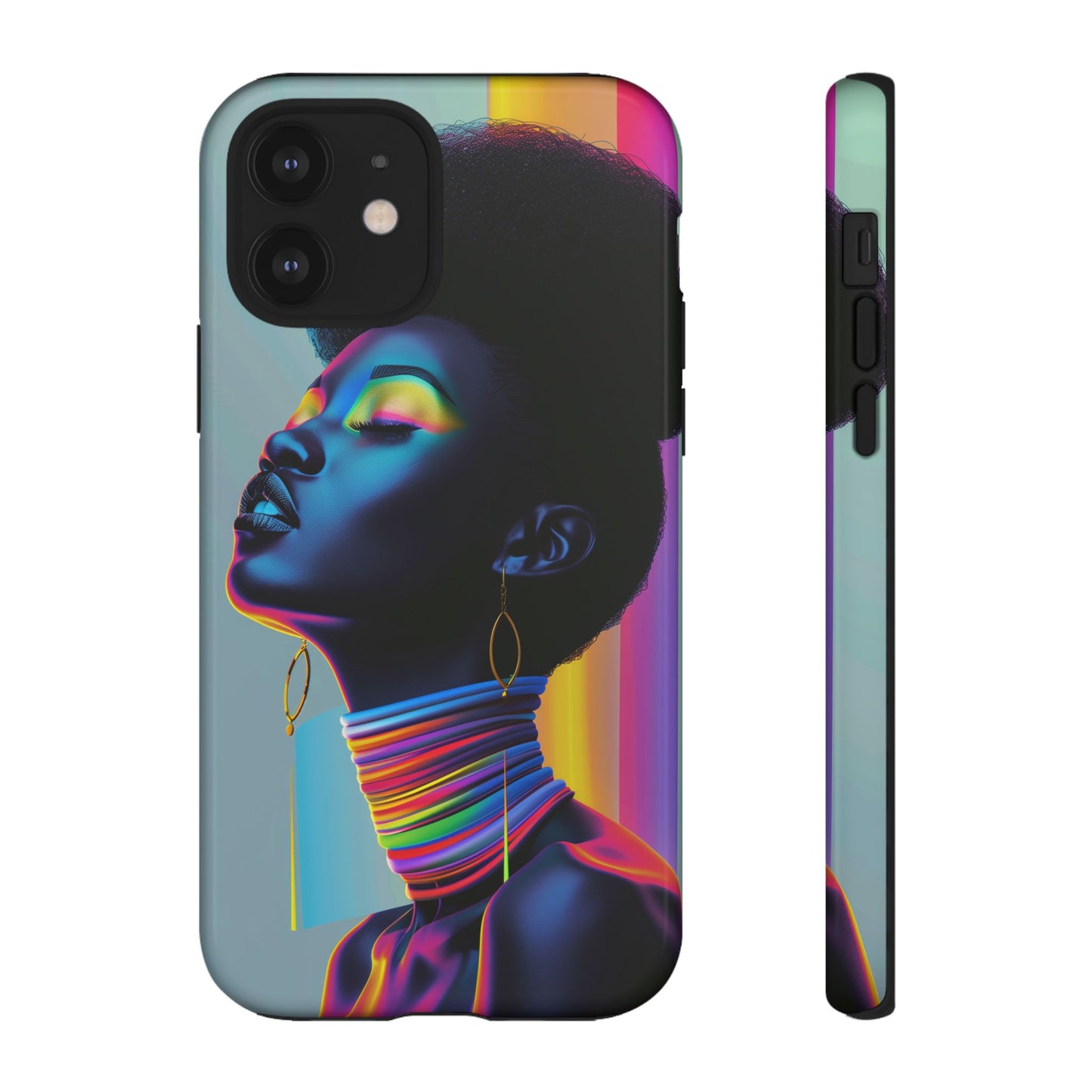 Neon Woman Phone Case - - Bold and Colorful Neon Design Cover | iPhone | Samsung | Google | Tough Case