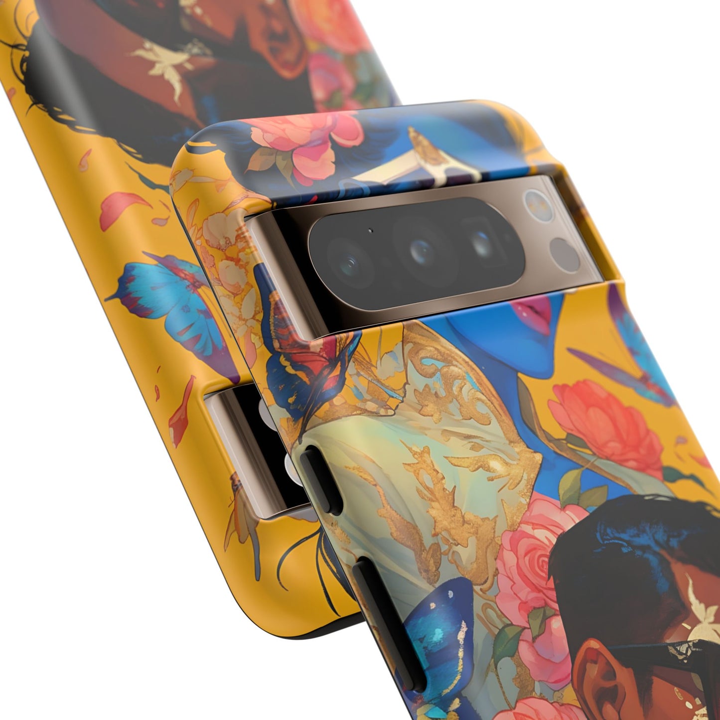 Trendy Butterfly Couple Phone Case - Funky Illustrations with Sunglasses - Vibrant and Stylish Cover | iPhone | Samsung |Tough Cases