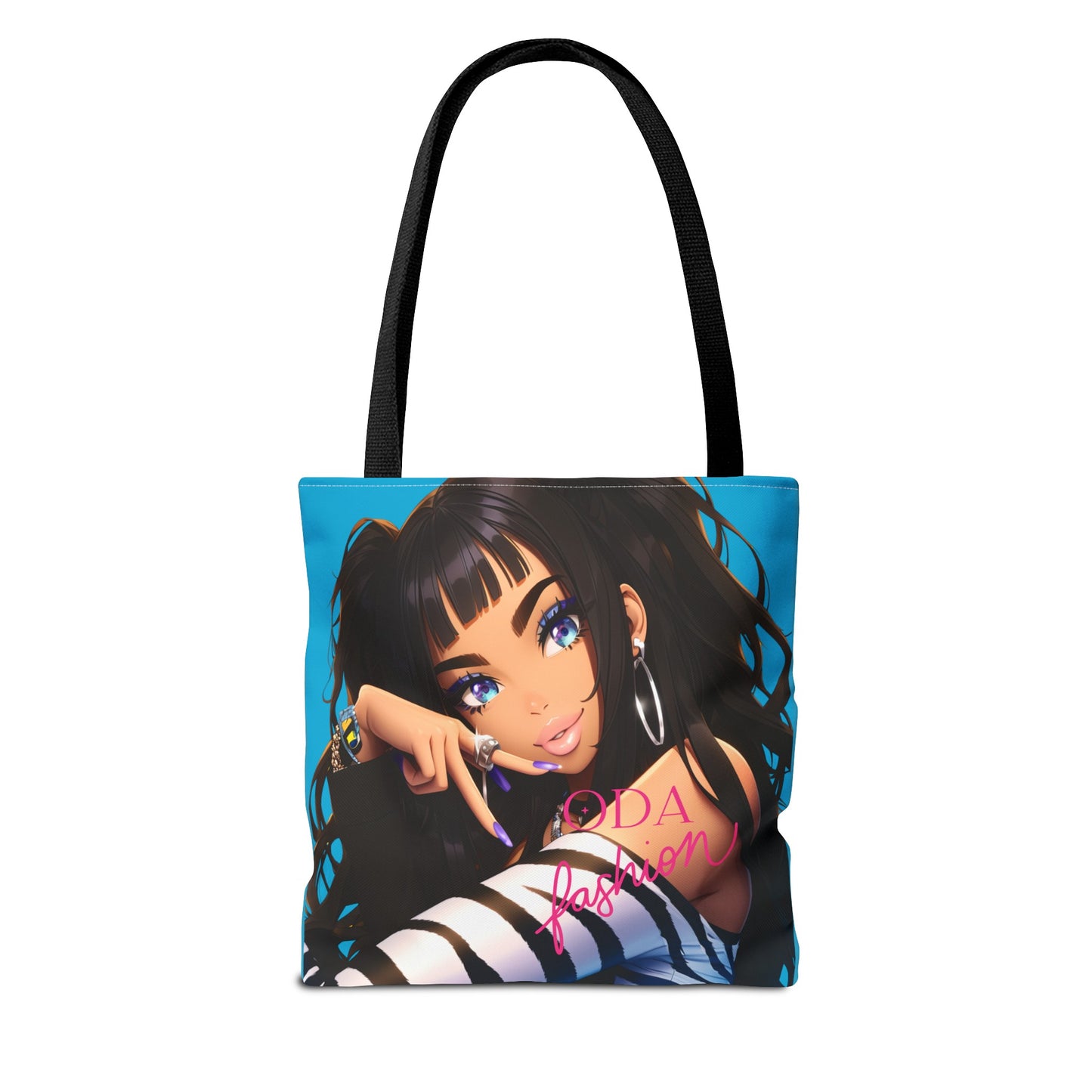 Trendy Fashion Accessory  - Young Urban Woman Cartoon Tote Bag  Tote Bag (AOP) - Unique Gift Idea