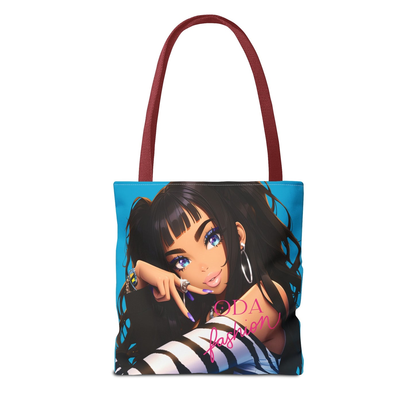 Trendy modeaccessoire - Jonge stedelijke vrouw Cartoon Tote Bag Tote Bag (AOP) - Uniek cadeau-idee