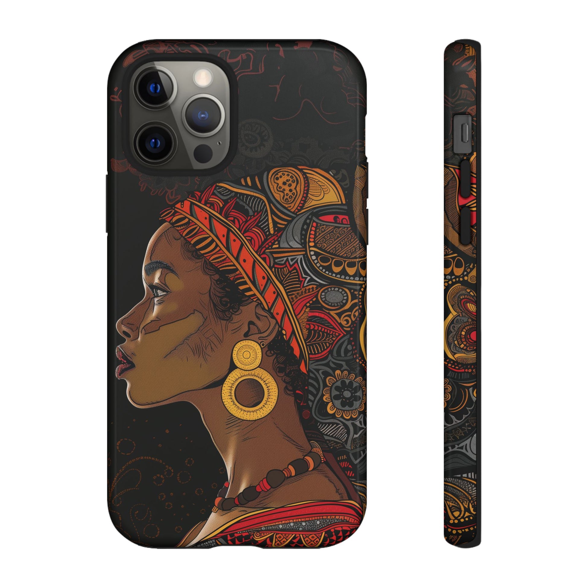 Afrocentric Phone Case - Radiant Queen Digital Art | iPhone | Samsung | Google | Tough Phone Case - Owndigiart