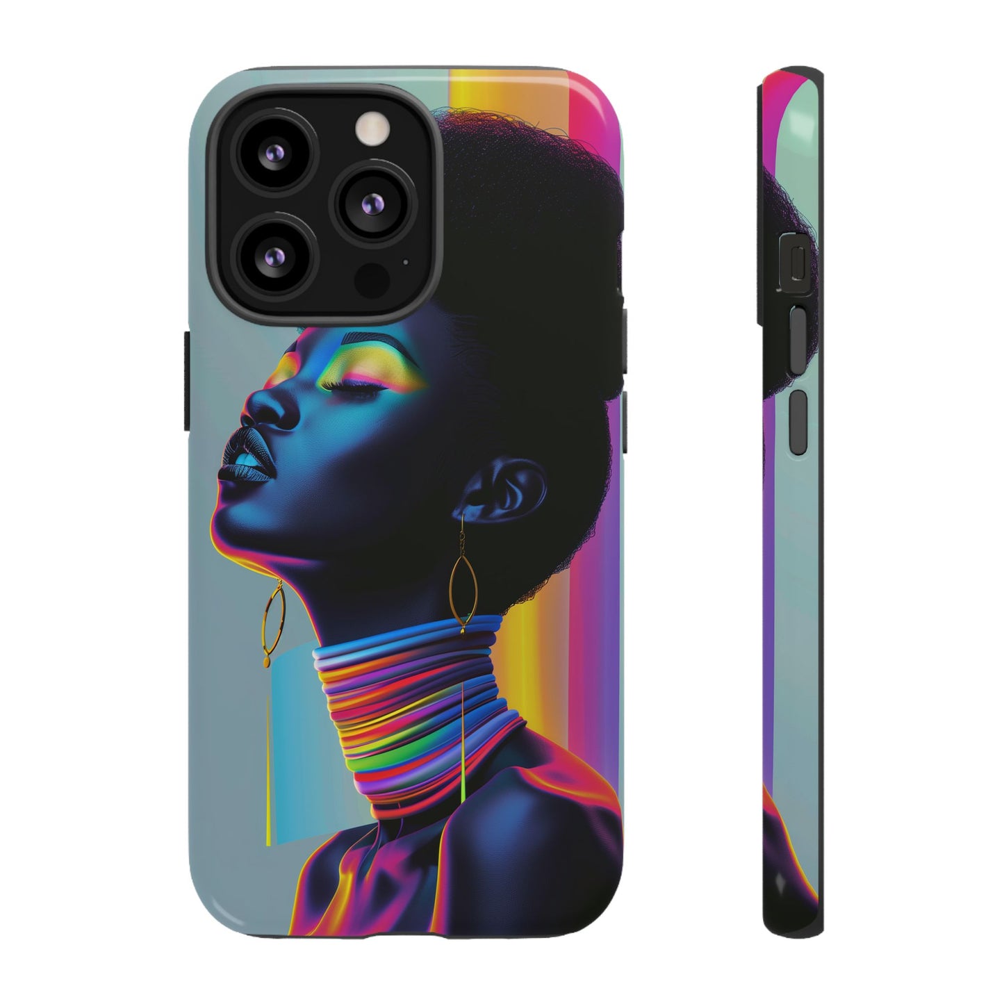 Neon Woman Phone Case - - Bold and Colorful Neon Design Cover | iPhone | Samsung | Google | Tough Case