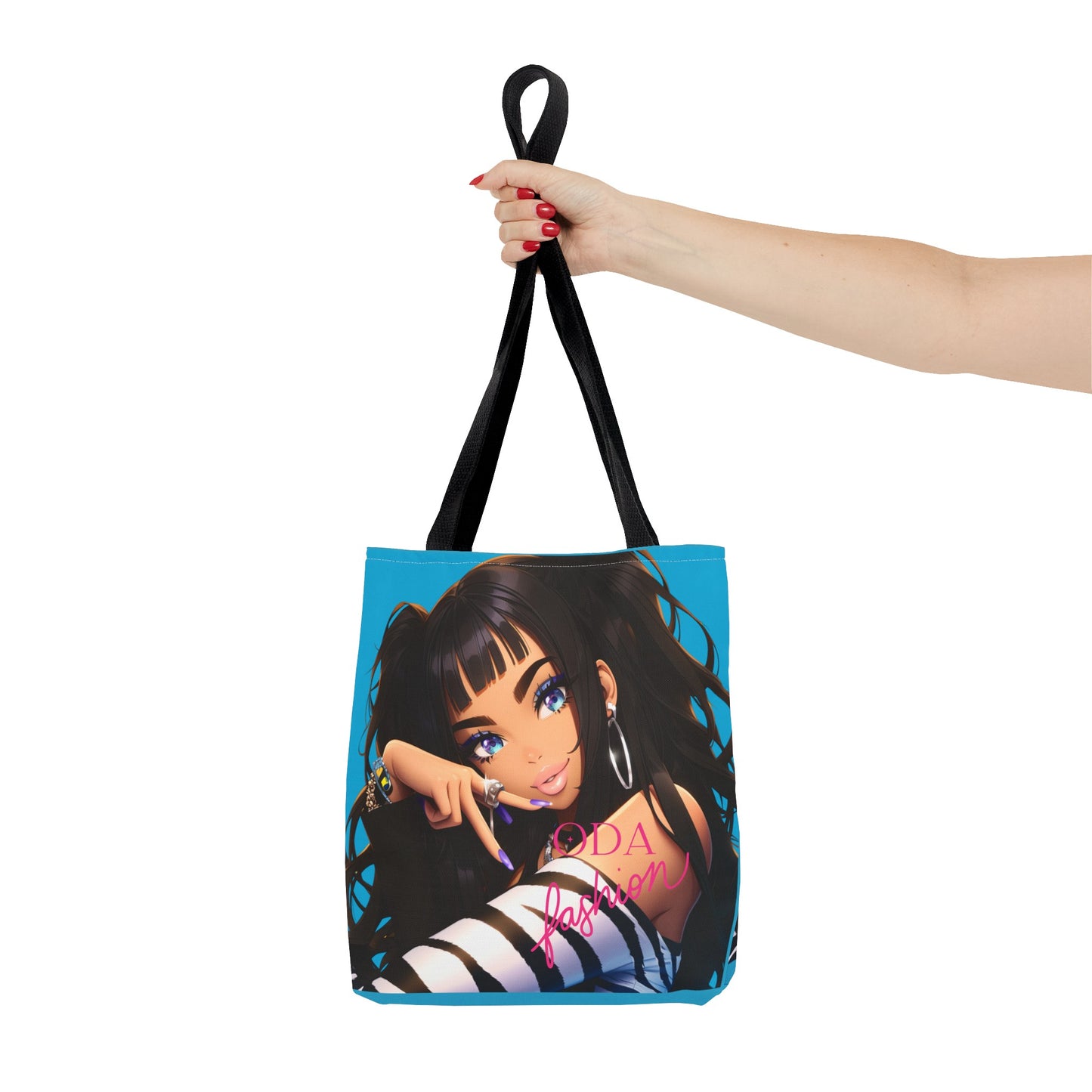 Trendy modeaccessoire - Jonge stedelijke vrouw Cartoon Tote Bag Tote Bag (AOP) - Uniek cadeau-idee