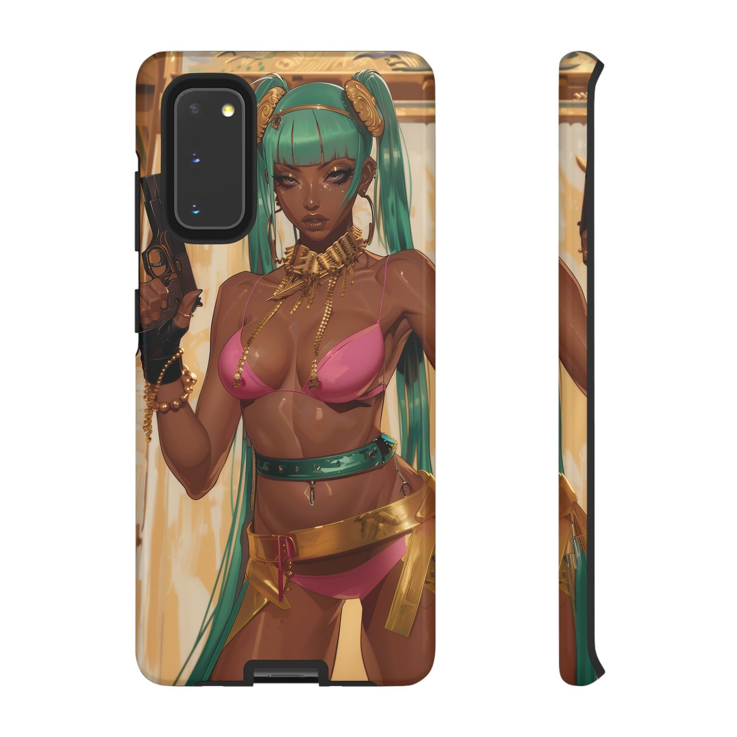 Urban Warrior Woman Gaming -  Bold and Edgy Street Art CoverStyle Digital Art | iPhone | Samsung | Tough Case