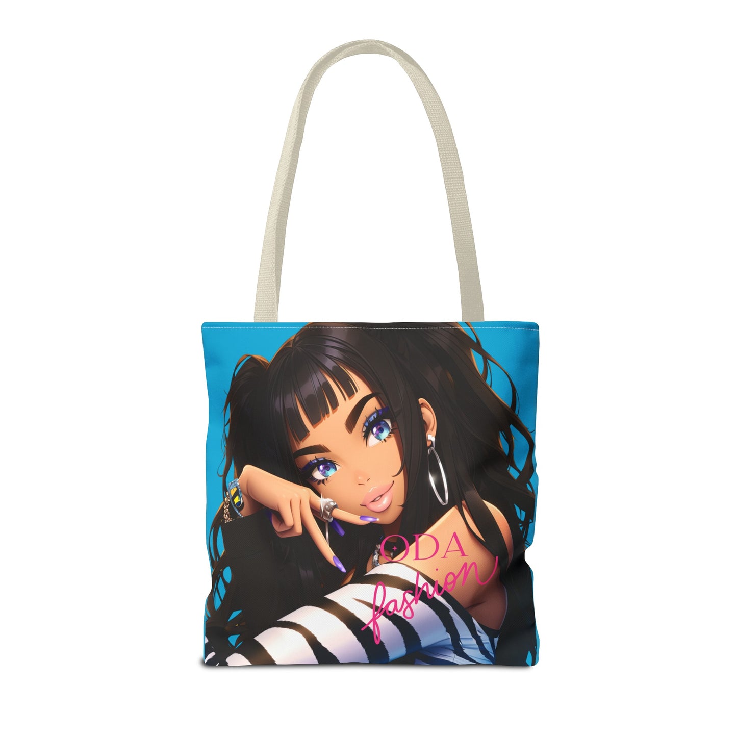 Trendy Fashion Accessory  - Young Urban Woman Cartoon Tote Bag  Tote Bag (AOP) - Unique Gift Idea