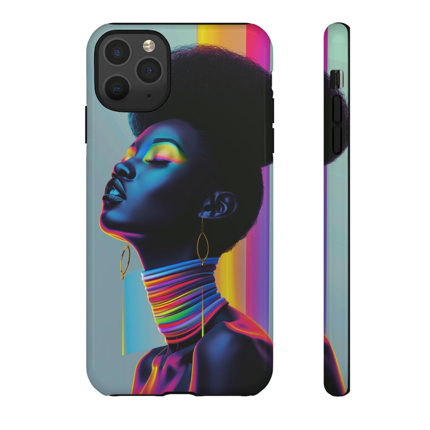 Neon Woman Phone Case - - Bold and Colorful Neon Design Cover | iPhone | Samsung | Google | Tough Case