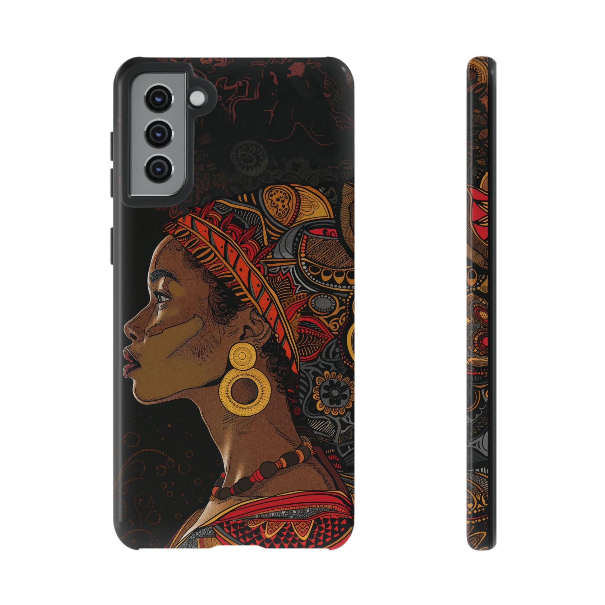 Afrocentric Phone Case - Radiant Queen Digital Art | iPhone | Samsung | Google | Tough Phone Case - Owndigiart