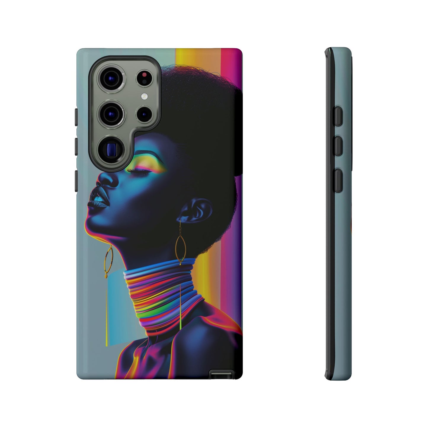 Neon Woman Phone Case - - Bold and Colorful Neon Design Cover | iPhone | Samsung | Google | Tough Case