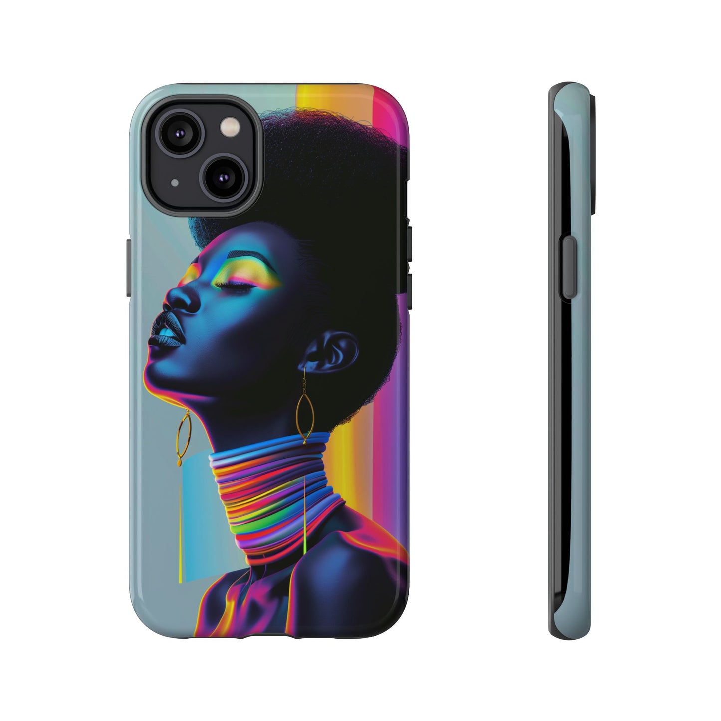 Neon Woman Phone Case - - Bold and Colorful Neon Design Cover | iPhone | Samsung | Google | Tough Case