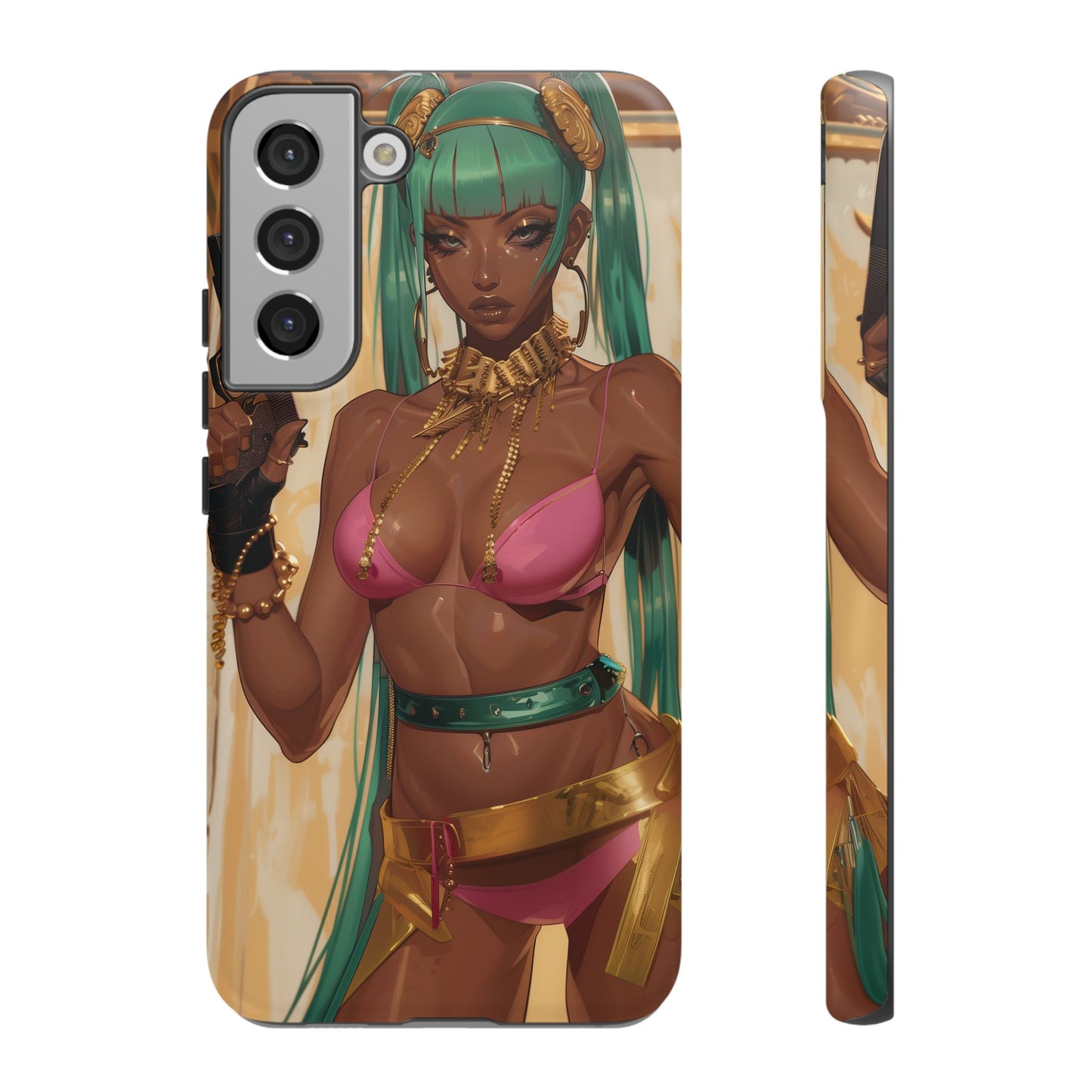 Urban Warrior Woman Gaming -  Bold and Edgy Street Art CoverStyle Digital Art | iPhone | Samsung | Tough Case