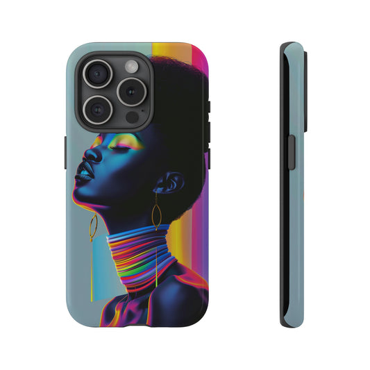 Neon Woman Phone Case - - Bold and Colorful Neon Design Cover | iPhone | Samsung | Google | Tough Case