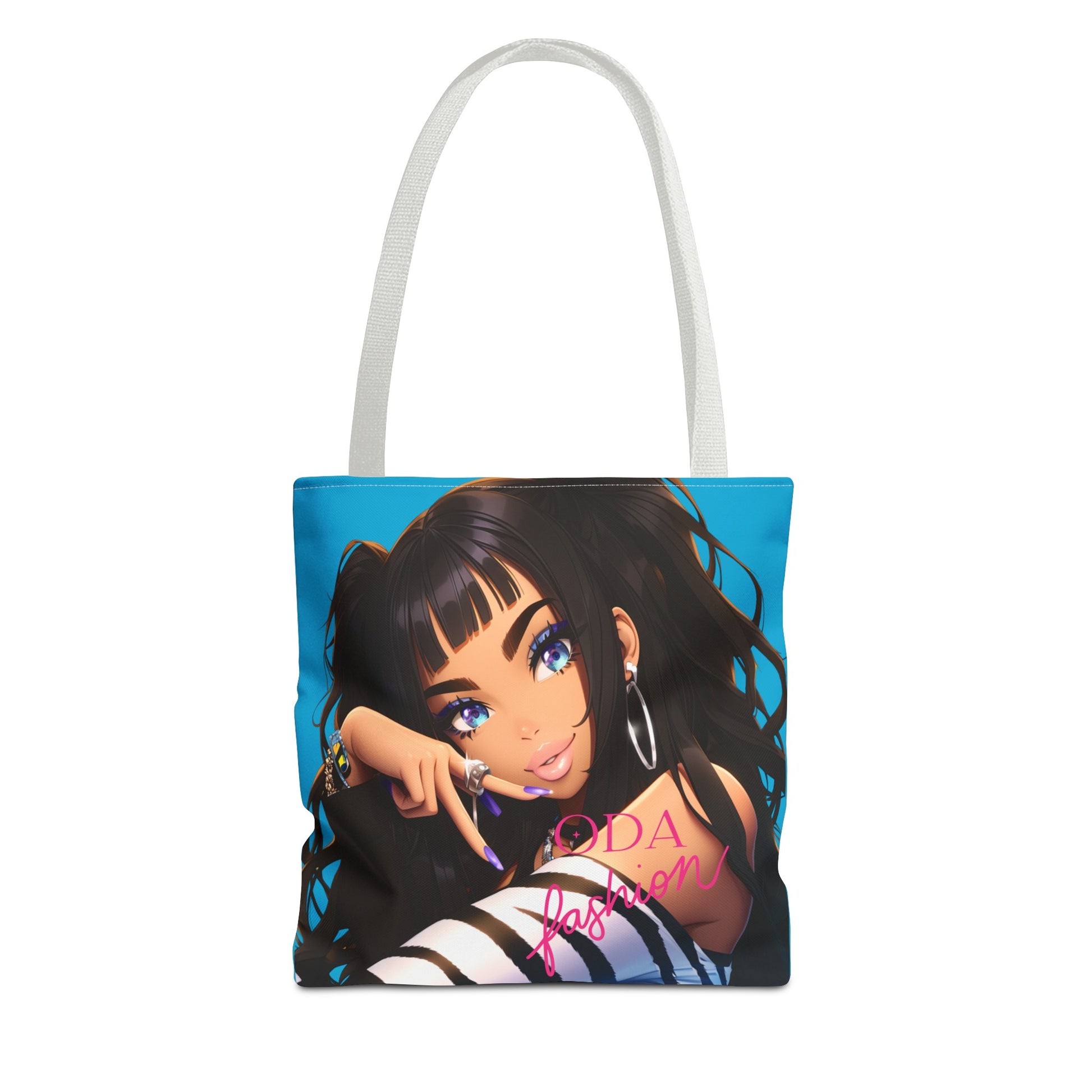 Trendy Fashion Accessory  - Young Urban Woman Cartoon Tote Bag  Tote Bag (AOP) - Unique Gift Idea - Owndigiart