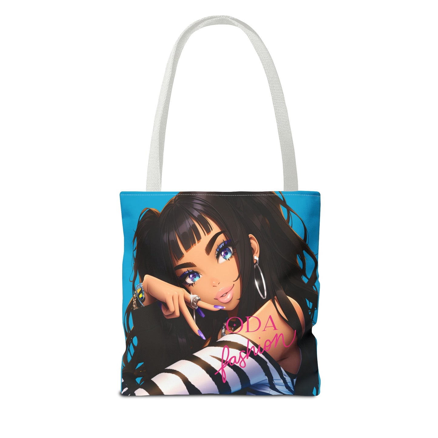 Trendy modeaccessoire - Jonge stedelijke vrouw Cartoon Tote Bag Tote Bag (AOP) - Uniek cadeau-idee