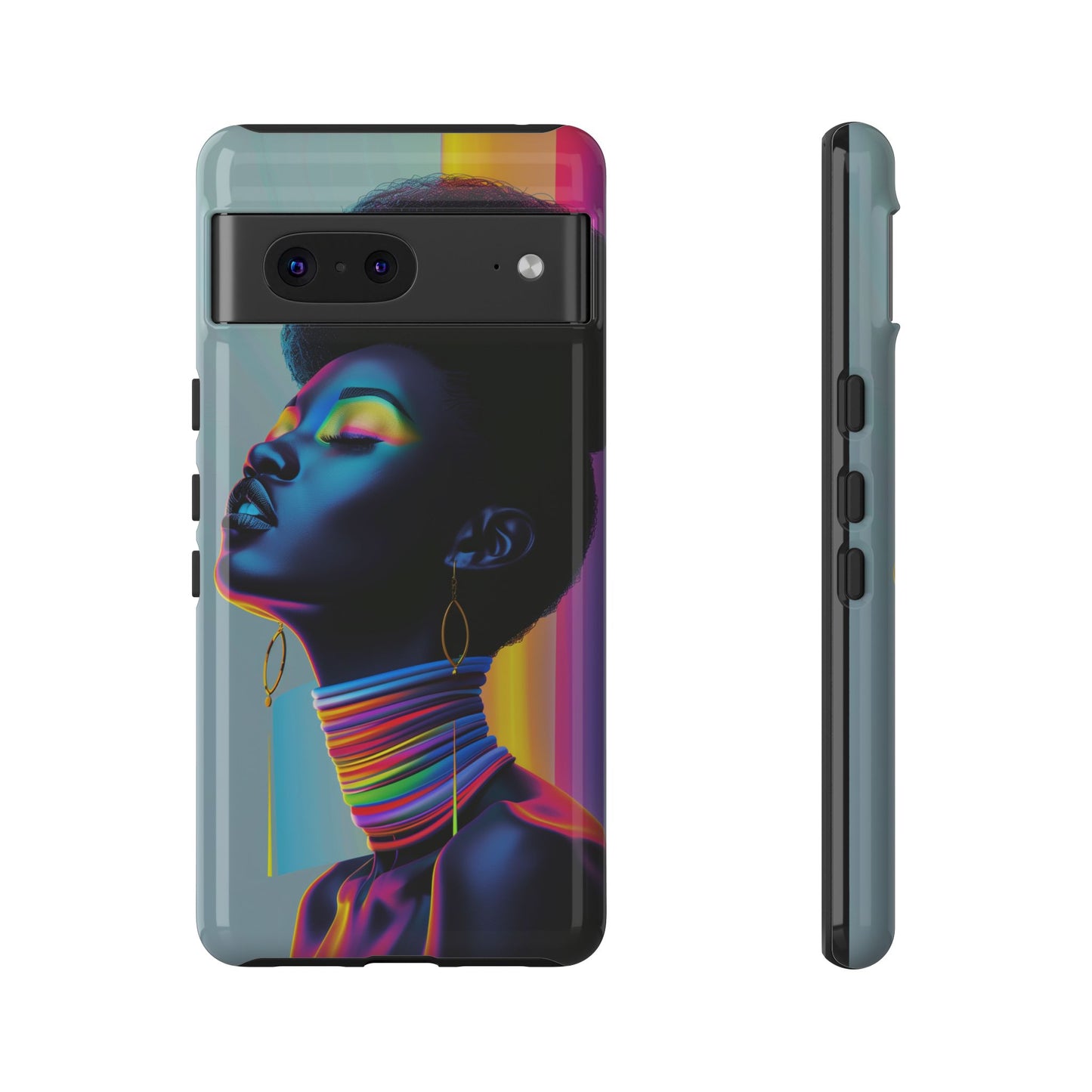 Neon Woman Phone Case - - Bold and Colorful Neon Design Cover | iPhone | Samsung | Google | Tough Case