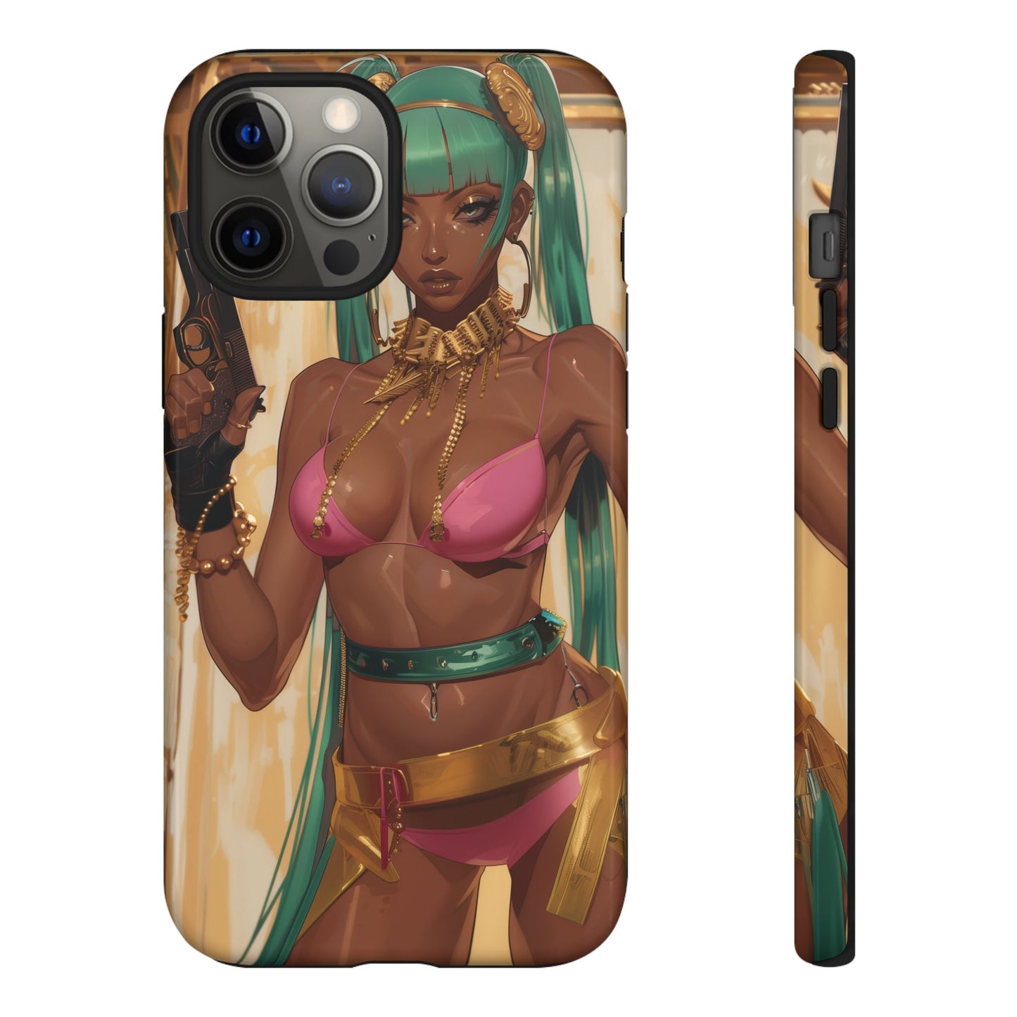 Urban Warrior Woman Gaming -  Bold and Edgy Street Art CoverStyle Digital Art | iPhone | Samsung | Tough Case