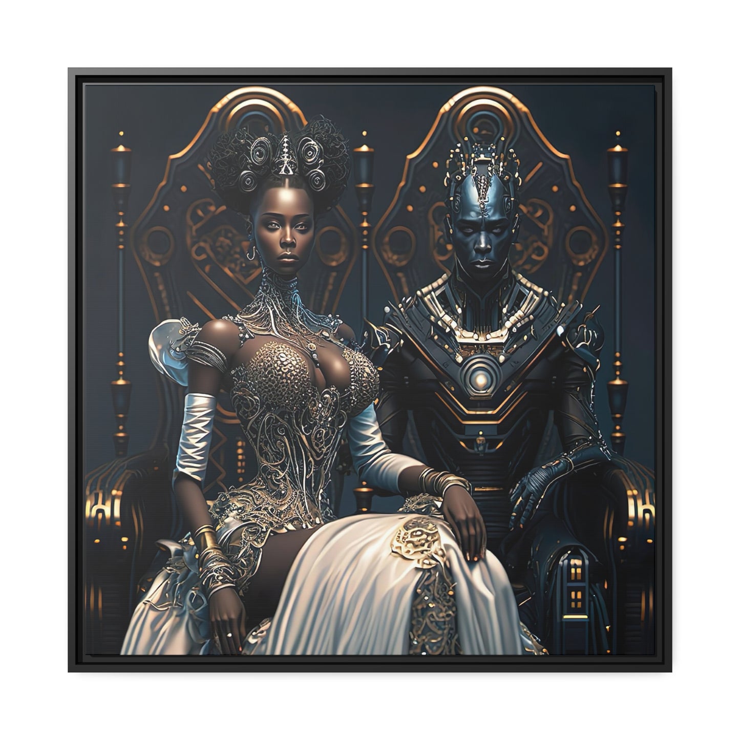 Black AI Opulence - Matte Canvas, Black Frame