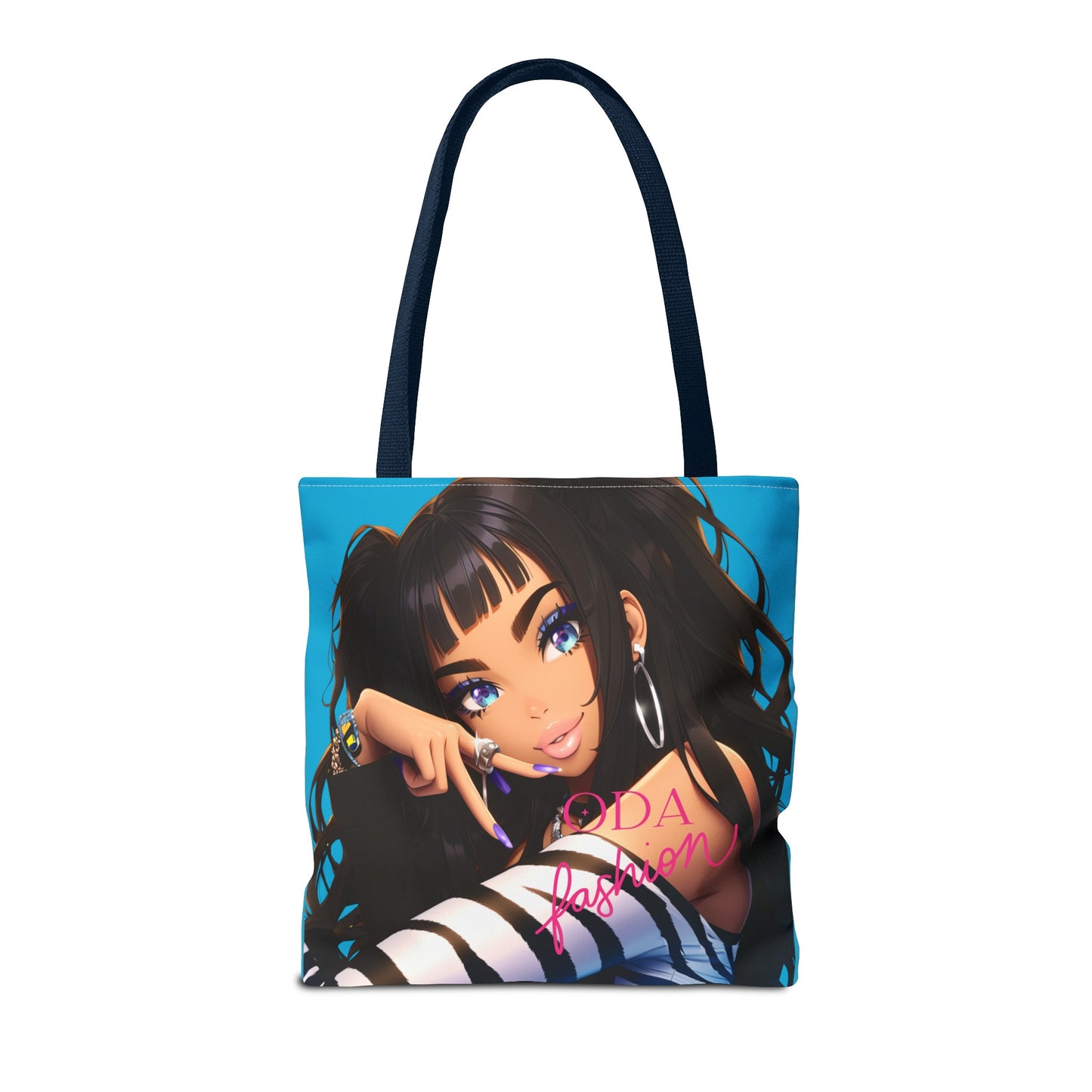 Trendy modeaccessoire - Jonge stedelijke vrouw Cartoon Tote Bag Tote Bag (AOP) - Uniek cadeau-idee