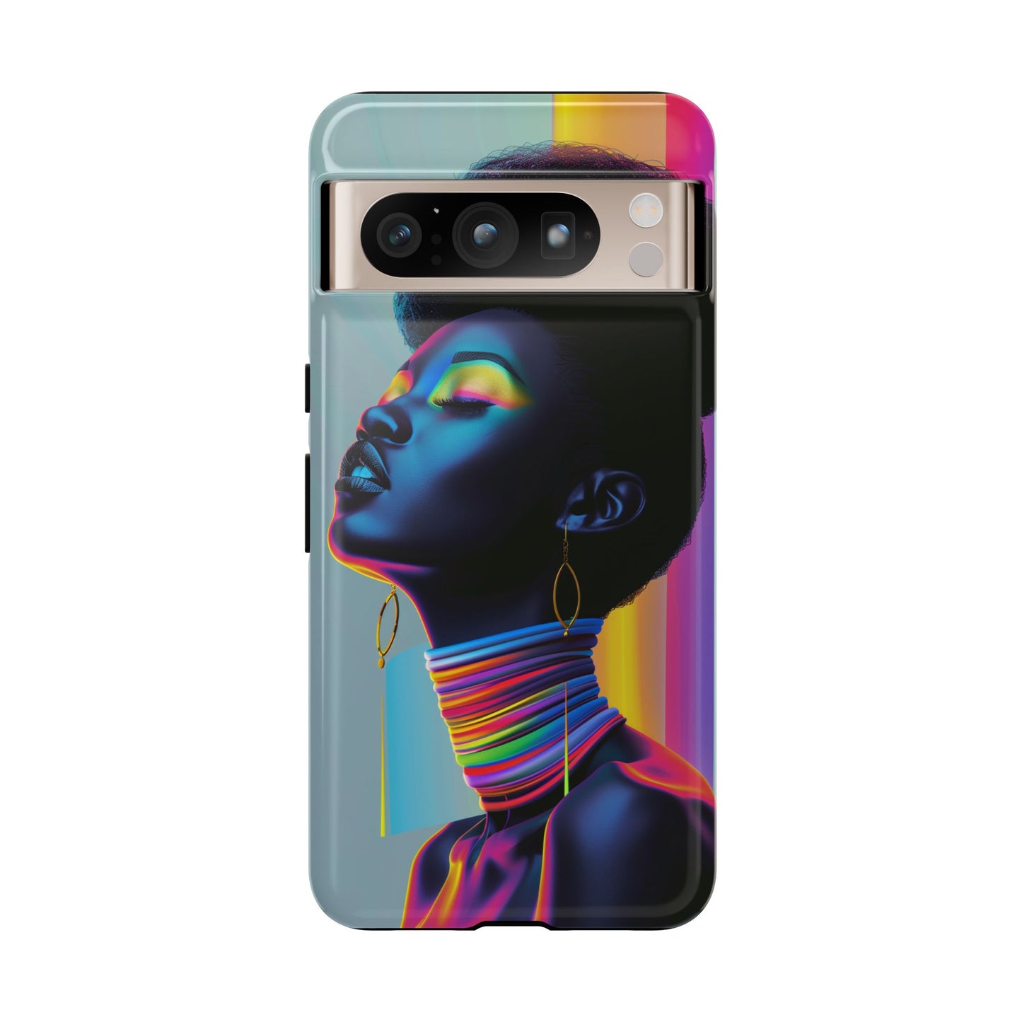 Neon Woman Phone Case - - Bold and Colorful Neon Design Cover | iPhone | Samsung | Google | Tough Case