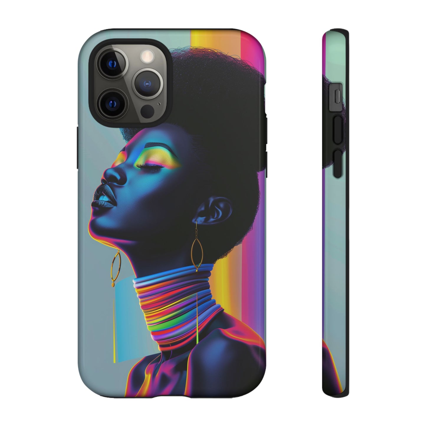 Neon Woman Phone Case - - Bold and Colorful Neon Design Cover | iPhone | Samsung | Google | Tough Case