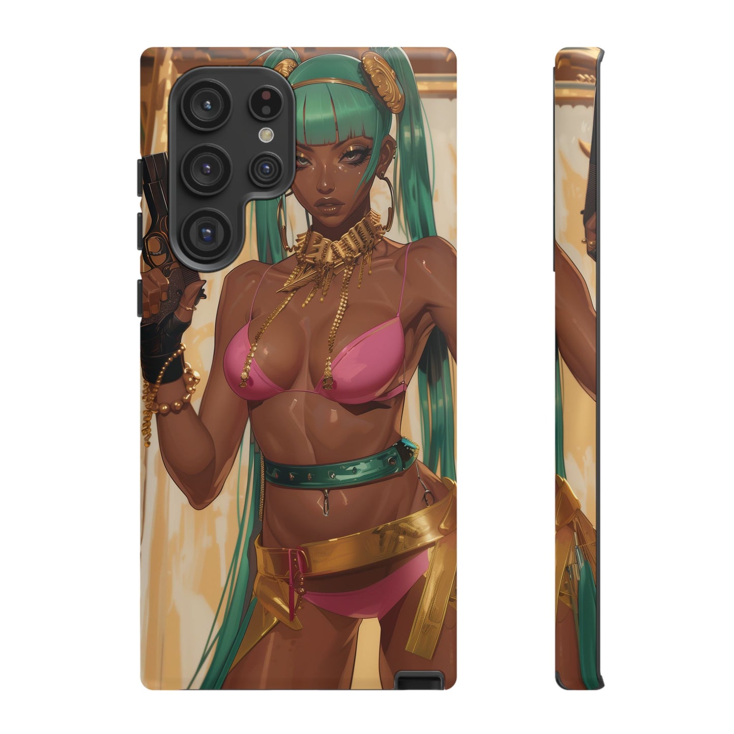 Urban Warrior Woman Gaming -  Bold and Edgy Street Art CoverStyle Digital Art | iPhone | Samsung | Tough Case