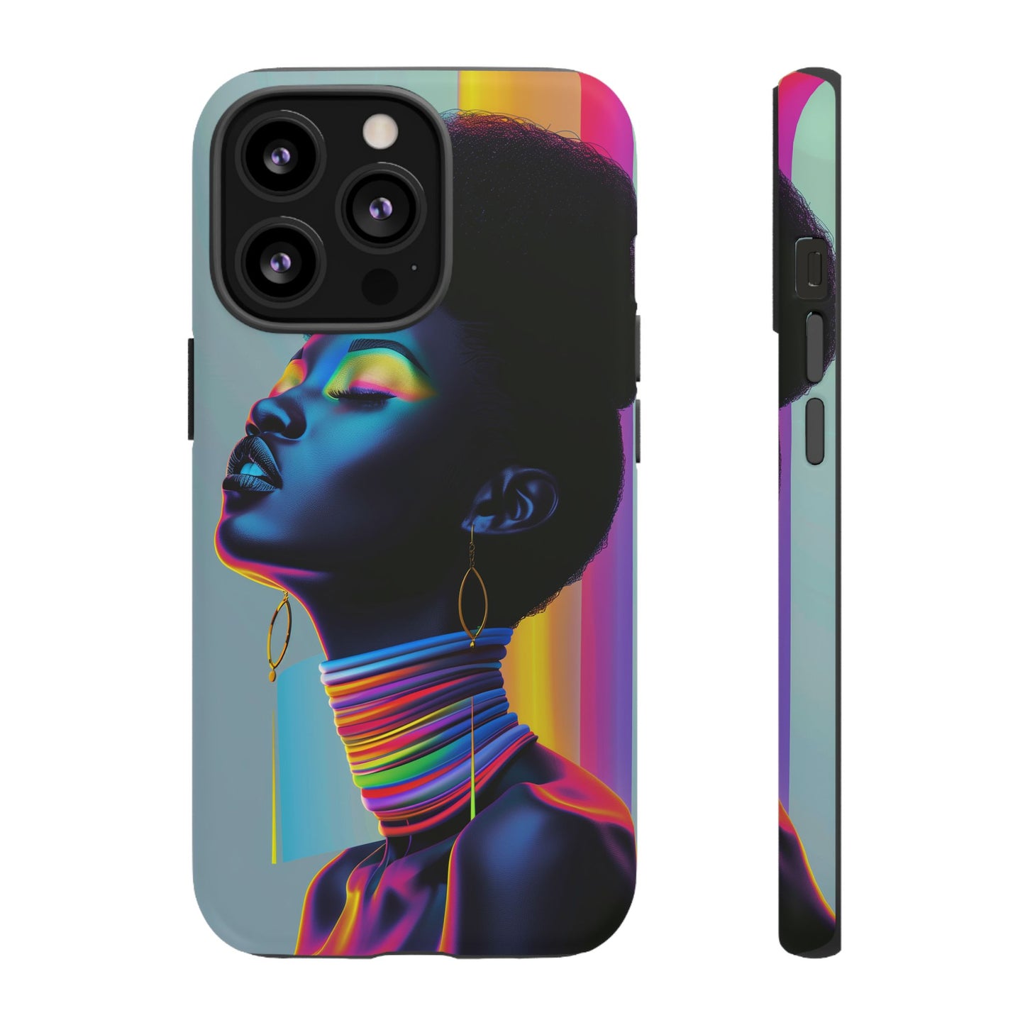 Neon Woman Phone Case - - Bold and Colorful Neon Design Cover | iPhone | Samsung | Google | Tough Case