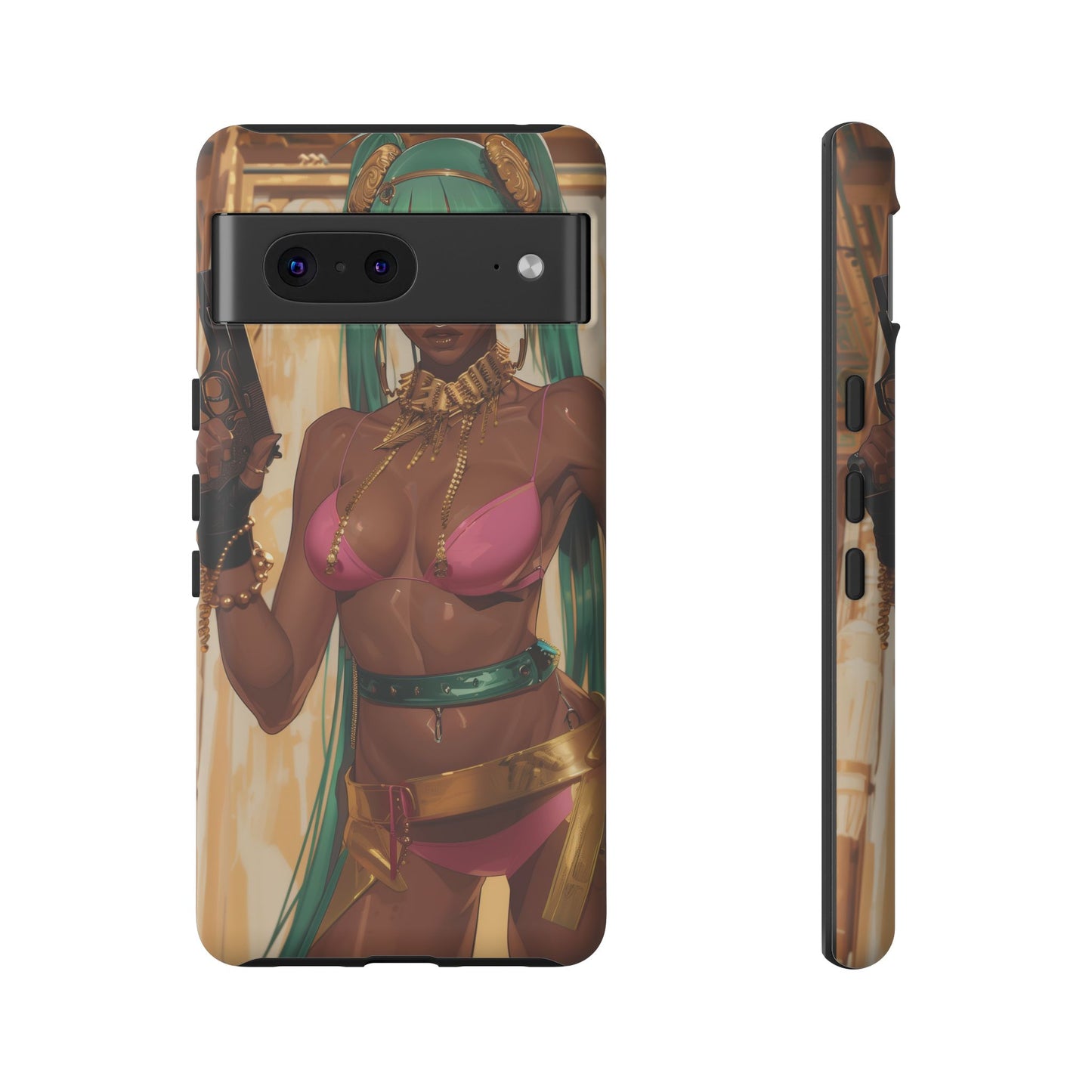 Urban Warrior Woman Gaming -  Bold and Edgy Street Art CoverStyle Digital Art | iPhone | Samsung | Tough Case